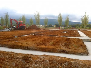 The Lapidus Home receives it's freshly poured foundation