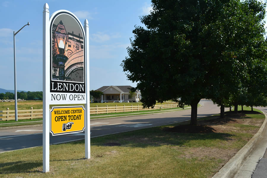 LENDON's on-site Welcome Center (background - off Carl T. Jones Rd.) Now Open with New Hours!