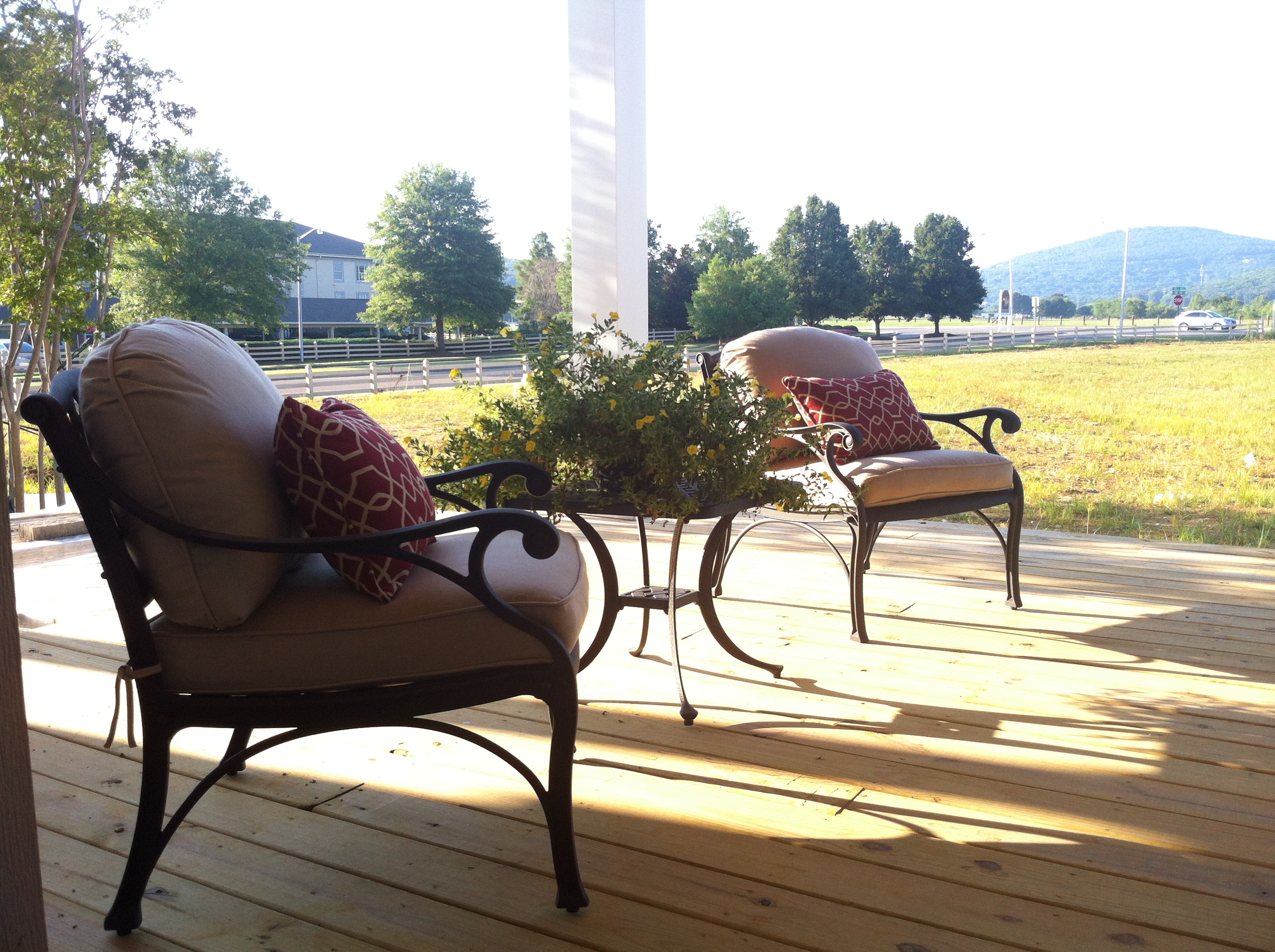 There's a chair on our Welcome Center's Front Porch just waiting for YOU! 